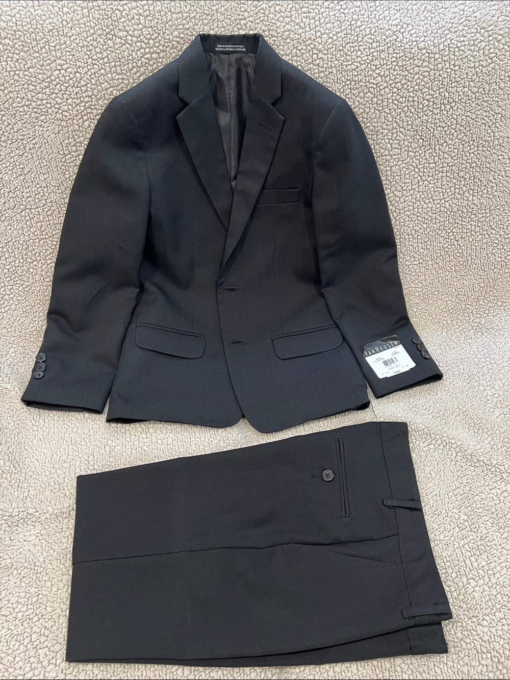 Van Heusen Black Kids Two-Piece Suit - Jacket & Pants